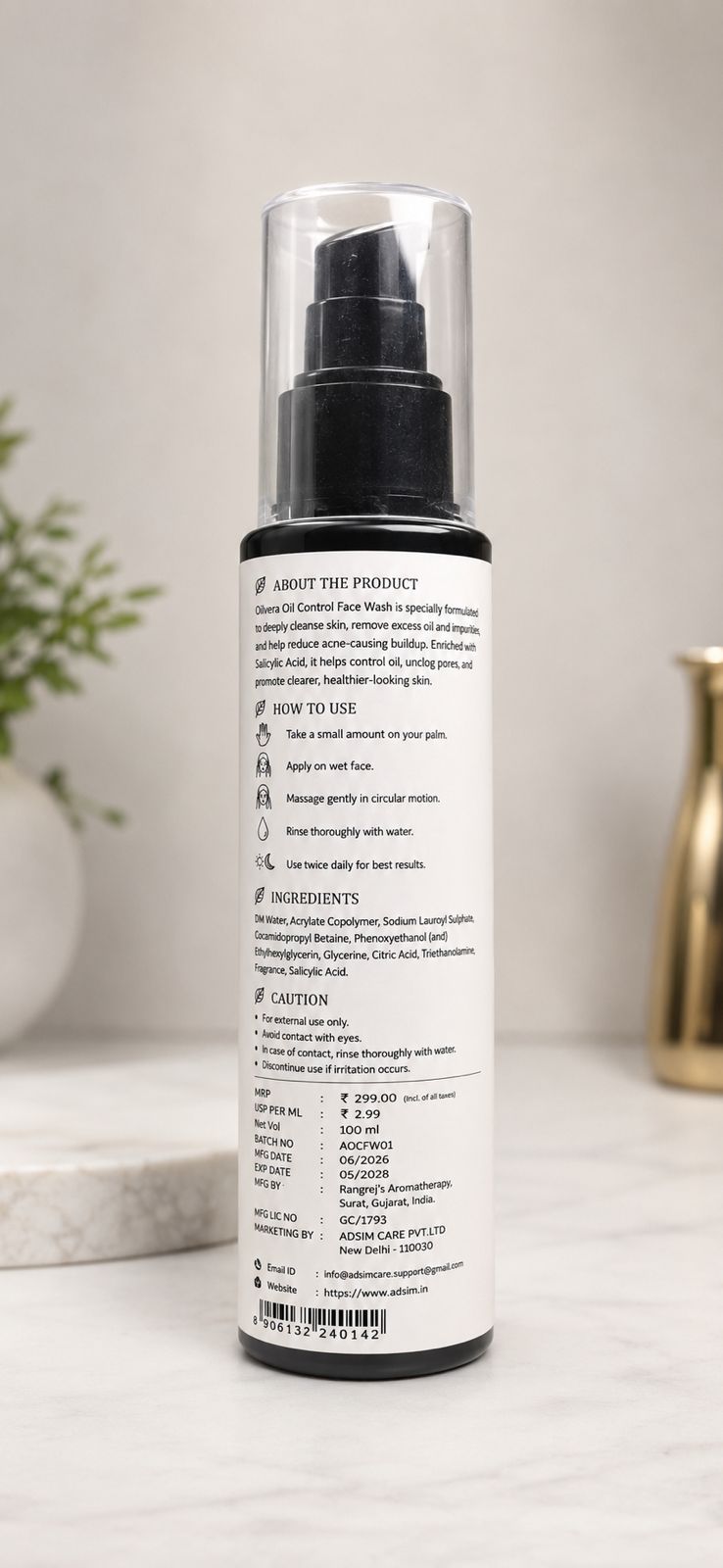 Oilvera Oil Control Face Wash