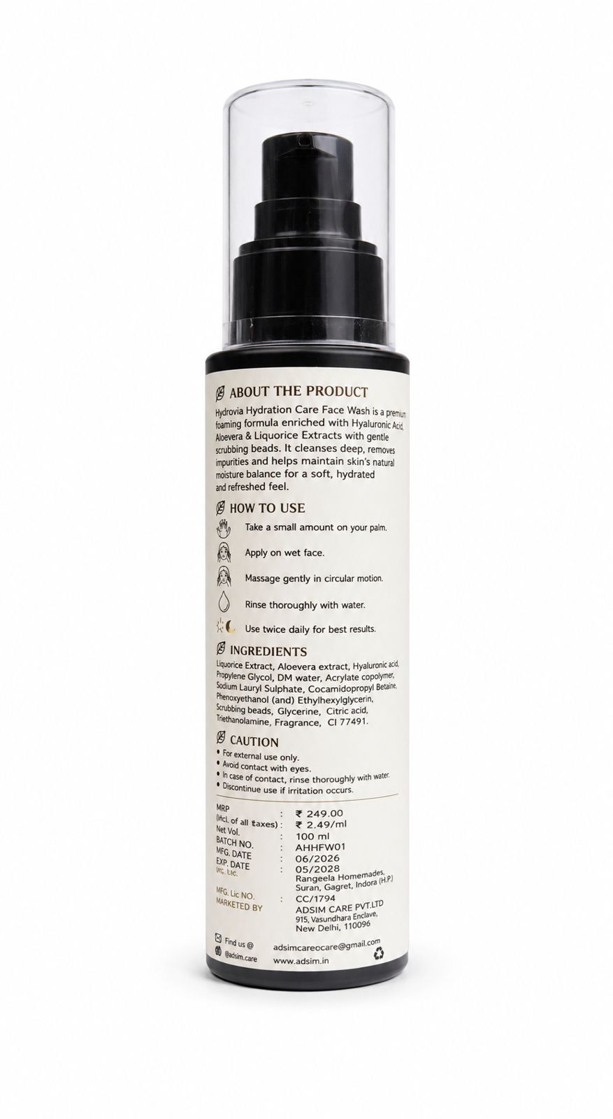 Hydrovia Hydration Face Wash